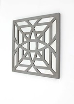 1.25 X 23.25 X 23.25 Gray Mirrored Square Wooden  Wall Decor - £162.90 GBP