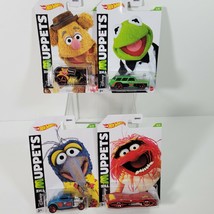 Hot Wheels Lot Set of 4 Muppets Die Cast Animal Fozzie Bear Gonzo Kermit... - $40.19