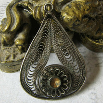 Vintage Ladies Pendant - Sterling Or Tibetan Silver - Handmade Artisan Artwork - £7.47 GBP