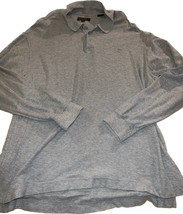 Timberland Men&#39;s Adult Size 2XL Polo  Gray Cotton Long Sleeve - $10.49