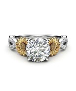 1.28 CT Round Diamond Sunflower Flower Split Shank Engagement and Weddin... - £77.68 GBP