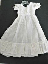 Antique Dress w/ Battenburg Embroidered Lace for Medium Size Doll - £20.09 GBP
