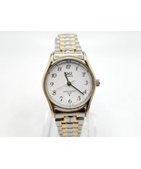 Vintage Q&amp;Q Watch Womens New Battery Two-Tone White Dial 25mm - $29.99