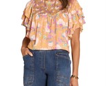 Democracy floral ruffle top Biscotti - $38.00