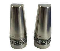 NOS 1970 Stainless Steel 18/8 Salt & Pepper Shakers by International Silver Co  - $25.17