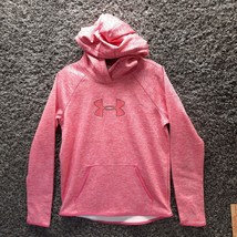 Under Armour Hoodie Women Small Loose Pink Pullover Fleece Sweater Sweat... - £14.52 GBP
