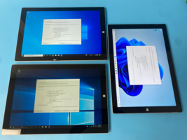 Lot of 3 Microsoft Surface Pro 3 12.3&quot; Intel Core 4th Gen 4GB BROKEN LCD (7x3) - £34.60 GBP