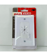 RCA Voxx Video/Audio Cable Pass Thru Wall Plate Built-in Mounting Tab VH64R - $15.16 CAD