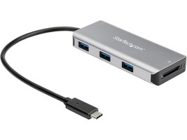 StarTech.com HB31C3ASDMB 3-Port USB-C Hub 10 Gbps with SD Card Reader &amp; 9.8&quot; Att - £90.03 GBP