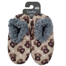 Labrador Chocolate Dog Slippers Comfies Unisex Soft Lined Animal Print B... - £14.80 GBP