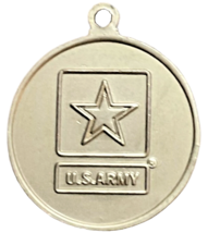 Department Of The U.S. Army Keychain Medallion Recruitment Pendant Silver Tone image 4