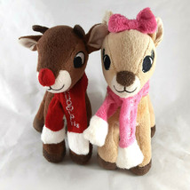 Rudolph the Red Nosed Reindeer &amp; Clarice Christmas Deer 10 inches tall w... - $15.04