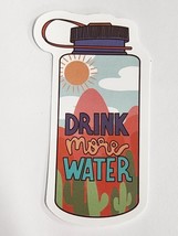 Drink More Water Bottle with Nature Scene Coloring Sticker Decal Embelli... - £1.84 GBP