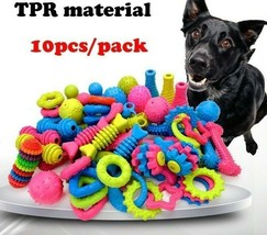 10PCS Randomly Puppy Pet Toys Dogs Teeth Cleaning Bite Dog Toy Training Toys - £27.96 GBP