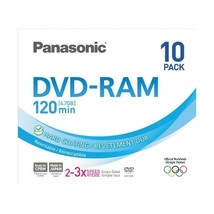 Panasonic 3x speed, 4.7GB, 10 pack DVD-RAM Disc  - £125.46 GBP