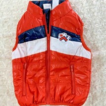 Koala Kids Infant Sz 24 mos Orange Blue White Zip Up Puffy Vest - $7.62