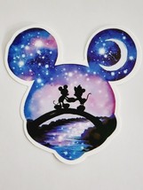 Silhouette of Mice over Bridge Night Sky Sticker Decal Awesome Embellishment Fun - £1.77 GBP