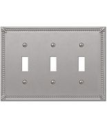 Amerelle 74TTTBN Imperial Bead Wallplate, 3 Toggle, Cast Metal, Brushed ... - €21,28 EUR