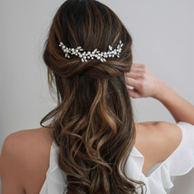 Bridal Pearl Rhinestone Hair Vine Wedding Hair Vine Bridesmaid Hair Acce... - £12.67 GBP
