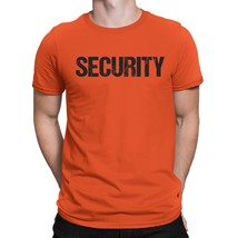 NYC FACTORY Security Tee Orange T-Shirt Mens Tee Staff Event Crew Shirt Front... - £9.43 GBP