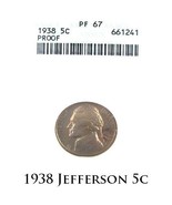 1938 5C Jefferson Nickel Proof Graded by ANACS as PF67! Gorgeous Nickel - $462.05 CAD