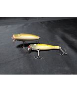 Old FISHING LURE Wood Wooden PAW PAW Lot Of 2 - $191.40 MXN