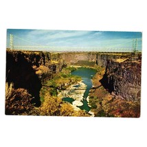 Vintage Postcard Hansen Suspension Bridge Snake River Kodachrome State Hwy 25 - $9.50