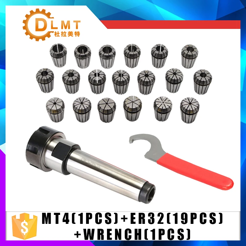 ER32 Spring Clamps 19PCS MT4 MT3 MT2 ER32 1PCS  Collet Chuck Morse Holde... - $277.64