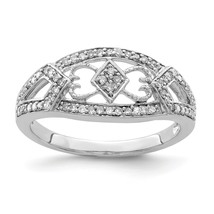 Sterling Silver Diamond Fashion Ring - £95.61 GBP