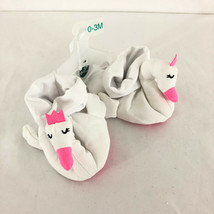 Cloud Island Baby Girls Swan Crib Shoes Fabric Slip On White 0-3M - £5.41 GBP