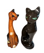 2 MCM Siamese Cat Statues Figurines Figures Long Neck Pen Holder Stand C... - $40.61 CAD