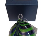 Glass Eye Studio GES Christmas Ornament in Box Green Blue Seahawks Color... - $51.82