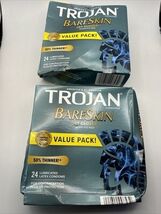 2x TROJAN BareSkin Lubricated Thin Condoms, 24 Count, Ex.02/01/29 ~Damag... - $24.63