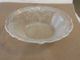 Vintage Mikasa Christmas Oblong Glass Serving Bowl, Bells &amp; Holly - £62.58 GBP