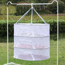 50 x 70cm  Foldable Drying Fishing Vegetables Fish Net Hanging Clothes Drying St - £8.69 GBP
