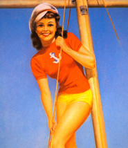 Pin-up Poster Print Billy Devorss A Sight to Sea 1945 - $12.99