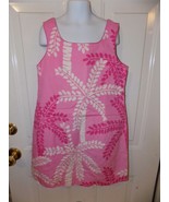 Vintage Lilly Pulitzer Lined Pink Palm Tree Print Dress Size 10 Girl&#39;s EUC - £29.50 GBP