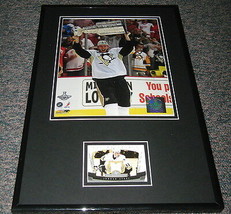 Jordan Staal Framed 11x17 Worn Penguins Jersey &amp; Stanley Cup Photo Display - £49.62 GBP