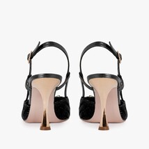The Luna Black Leather Slingback Women Sandal image 4