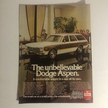 1976 Dodge Aspen Automobile Print Ad Vintage Advertisement Pa10 - £6.18 GBP