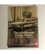 1976 Dodge Aspen Automobile Print Ad Vintage Advertisement Pa10 - £6.20 GBP