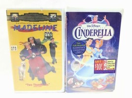 Madeline &amp; Disney Cinderella VHS Masterpiece - Vintage Movies for Kids -... - £11.66 GBP