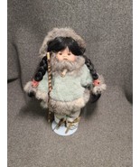 Vintage Indian Eskimo Doll Fur Trim Native Outfit Parka 10&quot; Heritage Doll  - £14.14 GBP
