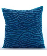 Sea Windsor, Blue Art Silk 16&quot;x16&quot; Decorative Pillow Cover - €30,61 EUR+