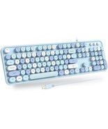 Usb Wired Computer Keyboard - Retro Typewriter Keyboard - Full Size Offi... - £43.27 GBP