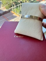    

CARTIER LOVE BRACELET 18K WHITE GOLD W/ BOX AND PAPER... - $5,048.00