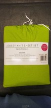Baltic Linen Super Soft 100 Percent Cotton Jersey Sheet Set Bright Green Twin - £22.76 GBP