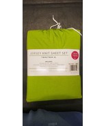 Baltic Linen Super Soft 100 Percent Cotton Jersey Sheet Set Bright Green... - $28.49