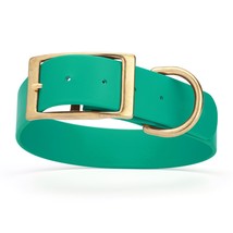 Dog Pet Collar with Brass Hardware Size L W 1.5” L 16” - 20” Teal - $39.62