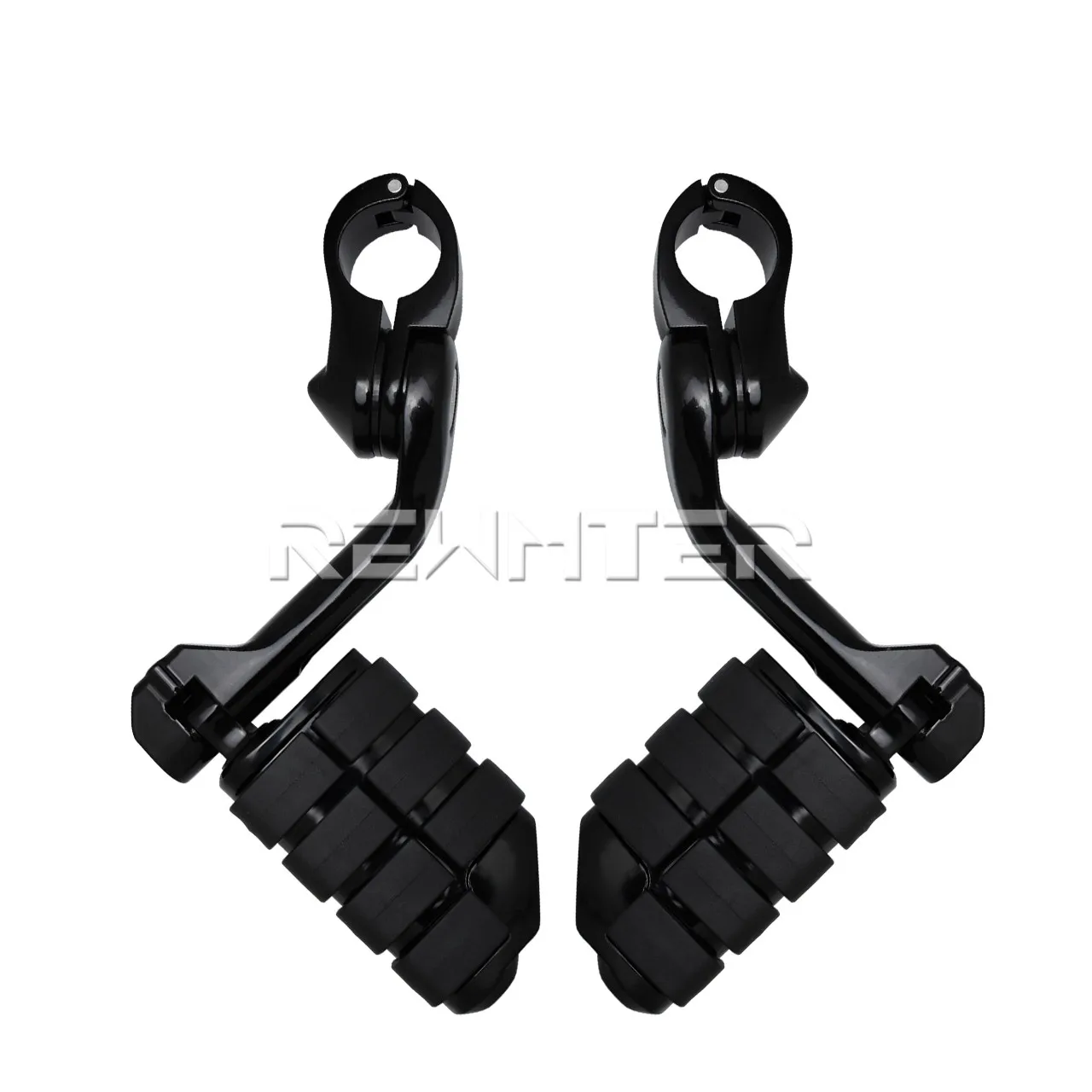 Motorcycle Engine Guard Highway Foot Pegs Footpeg 32mm Footrest Pedal Black/Chro - £173.89 GBP